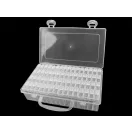 Műanyag tároló doboz / 64 rekeszes doboz az ábécével - Transparent (1 db-os csomagolás) Műanyag tároló doboz / 64 rekeszes doboz az ábécével - Transparent (1 db-os csomagolás)