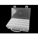 Műanyag tároló doboz / 64 rekeszes doboz az ábécével - Transparent (5 db-os csomagolás) Műanyag tároló doboz / 64 rekeszes doboz az ábécével - Transparent (5 db-os csomagolás)