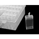 Műanyag tároló doboz / 64 rekeszes doboz az ábécével - Transparent (5 db-os csomagolás) Műanyag tároló doboz / 64 rekeszes doboz az ábécével - Transparent (5 db-os csomagolás)