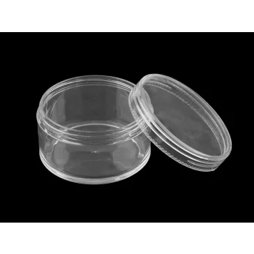   Műanyag doboz 6x3,5 cm csavaros - Transparent (6 db-os csomagolás)