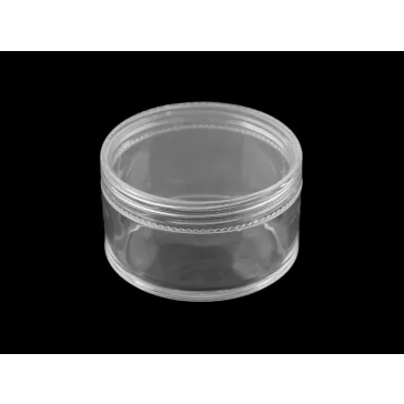   Műanyag doboz 6x3,5 cm csavaros - Transparent (12 db-os csomagolás)