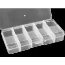 Műanyag rekeszes tároló doboz 6,8x12,7x2,2 cm - Transparent (4 db-os csomagolás) Műanyag rekeszes tároló doboz 6,8x12,7x2,2 cm - Transparent (4 db-os csomagolás)