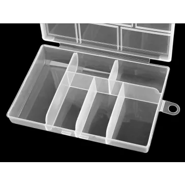  Műanyag doboz / box 8,5x12x2,5 cm tároló - Transparent (1 db-os csomagolás)
