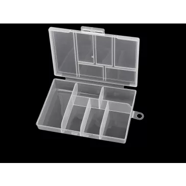   Műanyag doboz / box 8,5x12x2,5 cm tároló - Transparent (1 db-os csomagolás)