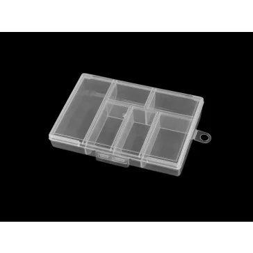   Műanyag doboz / box 8,5x12x2,5 cm tároló - Transparent (4 db-os csomagolás)