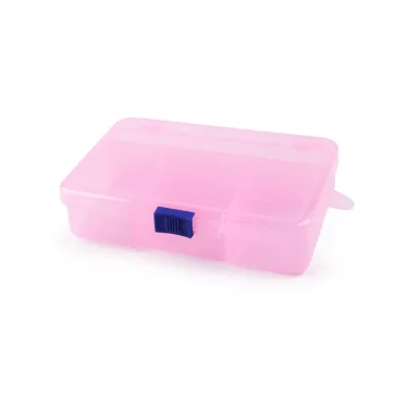   Műanyag rekeszes doboz / tároló 3,3x9,5x14,5 cm - 1 Transparent (16 db-os csomagolás)