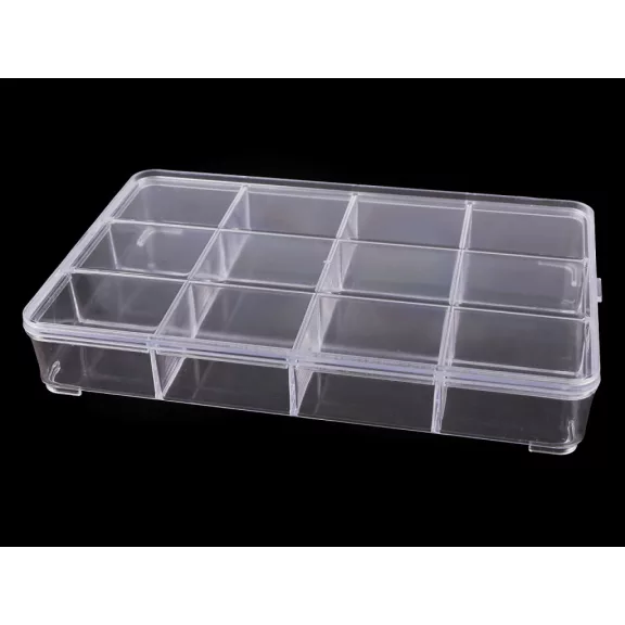 Műanyag rekeszes tároló doboz 15x23x3,4 cm - Transparent (1 db-os csomagolás) Műanyag rekeszes tároló doboz 15x23x3,4 cm - Transparent (1 db-os csomagolás)