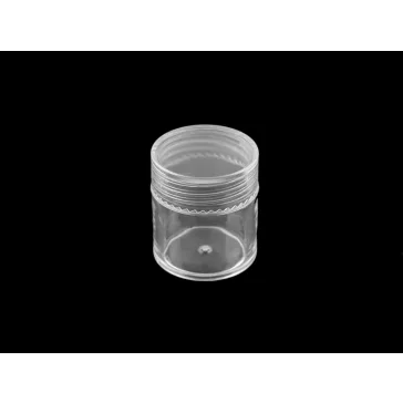   Műanyag flakon csavaros tetővel 2,5x2,8 cm - Transparent (12 db-os csomagolás)