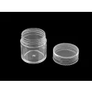 Műanyag flakon csavaros tetővel 2,5x2,8 cm - Transparent (60 db-os csomagolás)