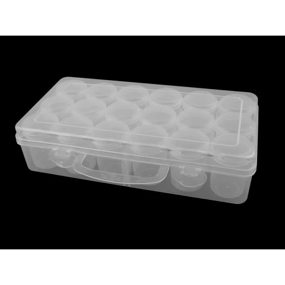 Műanyag doboz / box 18 csavaros flakon - Transparent (1 db-os csomagolás) Műanyag doboz / box 18 csavaros flakon - Transparent (1 db-os csomagolás)