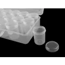 Műanyag doboz / box 18 csavaros flakon - Transparent (1 db-os csomagolás) Műanyag doboz / box 18 csavaros flakon - Transparent (1 db-os csomagolás)