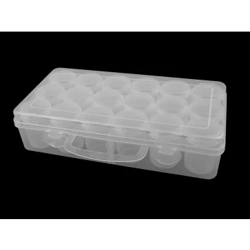   Műanyag doboz / box 18 csavaros flakon - Transparent (3 db-os csomagolás)