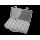 Műanyag doboz / box 18 csavaros flakon - Transparent (3 db-os csomagolás) Műanyag doboz / box 18 csavaros flakon - Transparent (3 db-os csomagolás)
