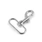 Fém forgós karabiner 38 mm-es befűző - 1 nikkel (1 db-os csomagolás)