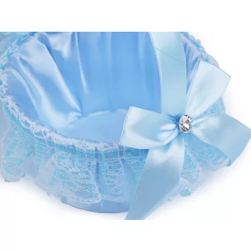   Esküvői sziromszóró, rizsszóró, cukorkaszóró kosár - 3 világoskék (1 db-os csomagolás)