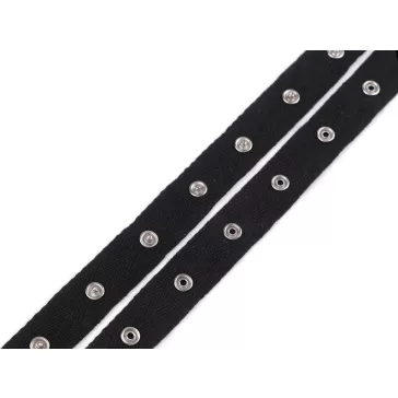 20 mm széles pamutszalaggal záródik - fekete 