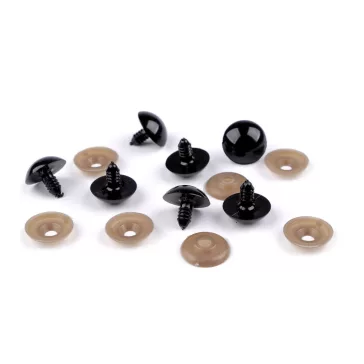 Biztonsági szemek Ø20 mm - fekete (250 szett)