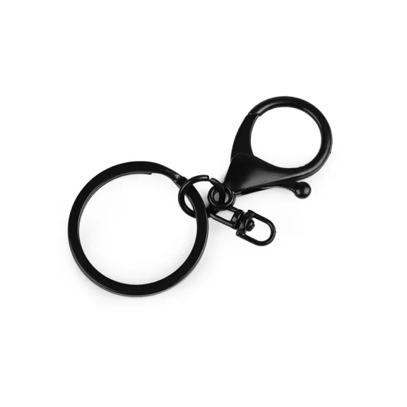 Kulcskarika karabiner kapoccsal - 2 fekete lakk (1 db-os csomagolás) Kulcskarika karabiner kapoccsal - 2 fekete lakk (1 db-os csomagolás)
