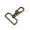 Fém forgós karabiner 40 mm-es befűző - 2 ósárgaréz (1 db-os csomagolás)