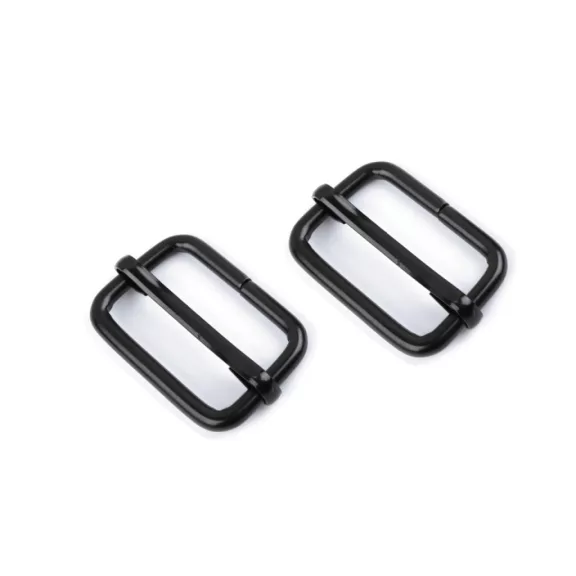 Heveder bújtató / fém csúszka széles 25 mm - 5 fekete lakk (4 db-os csomagolás) Heveder bújtató / fém csúszka széles 25 mm - 5 fekete lakk (4 db-os csomagolás)