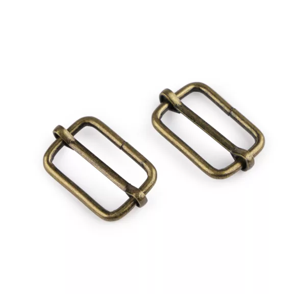Heveder bújtató / fém csúszka széles 25 mm - 2 ósárgaréz (20 db-os csomagolás) Heveder bújtató / fém csúszka széles 25 mm - 2 ósárgaréz (20 db-os csomagolás)
