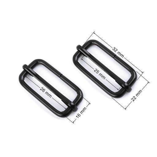 Heveder bújtató / fém csúszka széles 25 mm