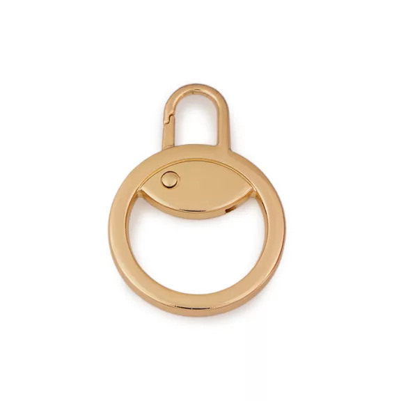 Fém karabiner / cipzár húzó - 2 arany (50 db-os csomagolás) Fém karabiner / cipzár húzó - 2 arany (50 db-os csomagolás)