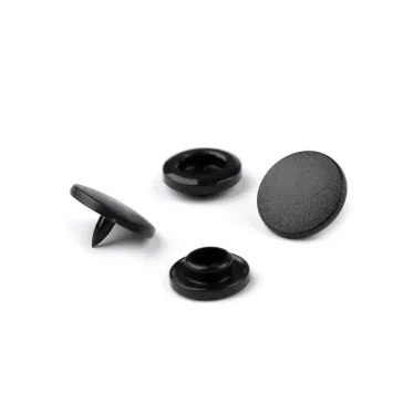   Műanyag patent gomb / összenyomó 12,7 mm - 5 (B5) fekete (300 szett)