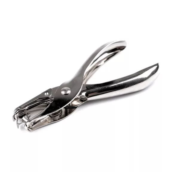 Lyukasztó csipesz Ø6 mm bőrre, papírra és karton papírra - nikkel (1 db-os csomagolás) Lyukasztó csipesz Ø6 mm bőrre, papírra és karton papírra - nikkel (1 db-os csomagolás)
