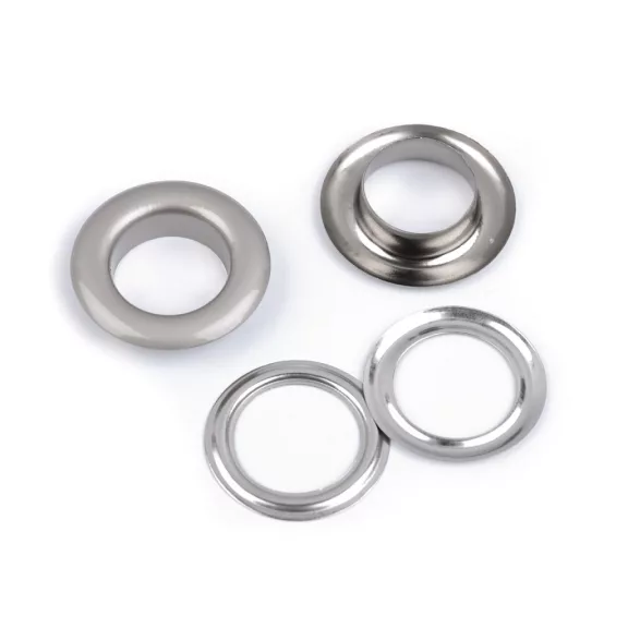Ringli alátéttel belső Ø16 mm / külső Ø27 matt - 1 nikkel (10 pár) Ringli alátéttel belső Ø16 mm / külső Ø27 matt - 1 nikkel (10 pár)