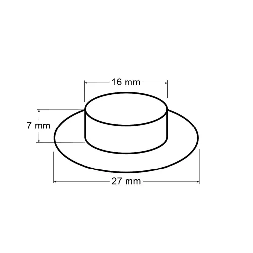 Ringli alátéttel belső Ø16 mm / külső Ø27 matt