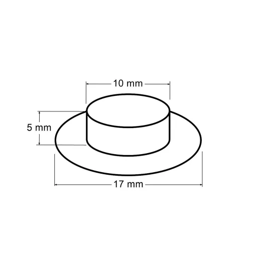 Ringli alátéttel belső Ø10 mm külső Ø17 mm matt