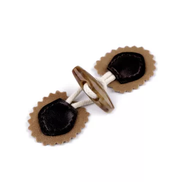   Bundakapocs mini oliva / táskakapocs - 2 barna konyak (30 pr)