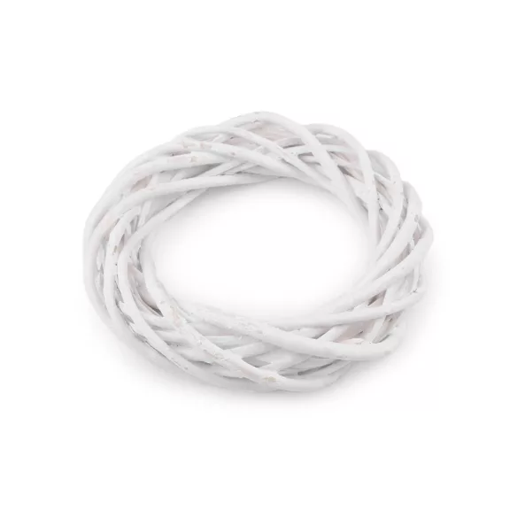 Vessző koszorú Ø20 cm - 1 fehér (1 db-os csomagolás) Vessző koszorú Ø20 cm - 1 fehér (1 db-os csomagolás)