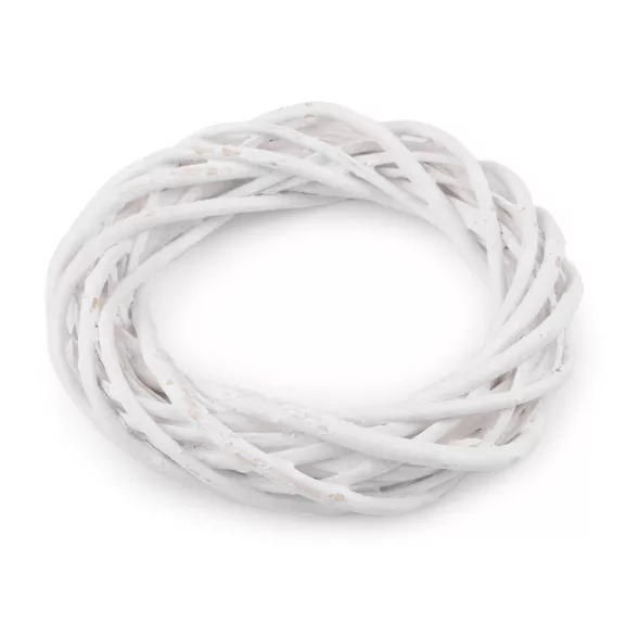 Vessző koszorú Ø25 cm - 1 fehér (1 db-os csomagolás) Vessző koszorú Ø25 cm - 1 fehér (1 db-os csomagolás)