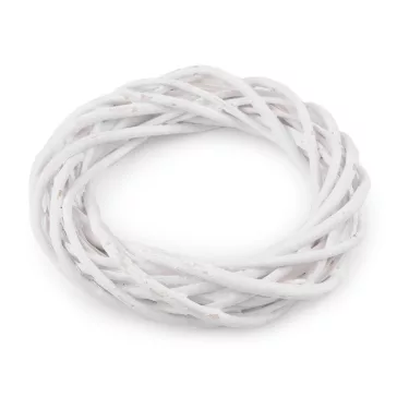 Vessző koszorú Ø25 cm - 1 fehér (3 db-os csomagolás)