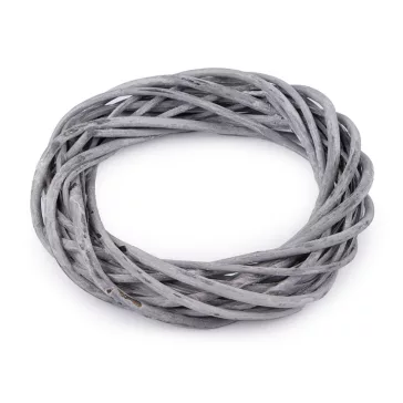 Vessző koszorú Ø25 cm - 2 szürke (3 db-os csomagolás)