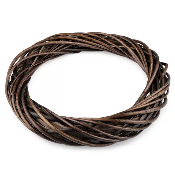 Vessző koszorú Ø40 cm - 3 barnás (1 db-os csomagolás) Vessző koszorú Ø40 cm - 3 barnás (1 db-os csomagolás)
