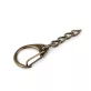 Karabiner karika lánccal kulcstartó 18x48 mm