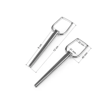   Design táskafüll félkarika a nyílás szélessége 20 mm - nikkel (30 db-os csomagolás)