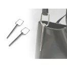 Design táskafüll félkarika a nyílás szélessége 20 mm - nikkel (30 db-os csomagolás) Design táskafüll félkarika a nyílás szélessége 20 mm - nikkel (30 db-os csomagolás)