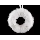 Műbőr koszorú akasztásra Ø11 cm - 1 fehér (1 db-os csomagolás) Műbőr koszorú akasztásra Ø11 cm - 1 fehér (1 db-os csomagolás)
