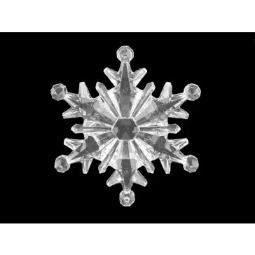   Dekorációs hópehely Ø10; 11 cm akasztásra - 2 Transparent (1 db-os csomagolás)