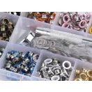 Ringli készlet belső Ø5 mm / külső Ø8 mm lyukasztóval - lásd a képen (2 szett) Ringli készlet belső Ø5 mm / külső Ø8 mm lyukasztóval - lásd a képen (2 szett)