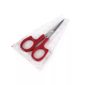   Olló PIN hímző hossza 13, 15 cm ívelt - 2 (13 cm) piros (3 db-os csomagolás)