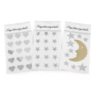 Öntapadó tükrök szívek, csillagok - 3 lásd a képen Hold (1 card)