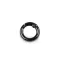 Gömbölyű karabiner táskára / karika kulcsra Ø13 mm - 2 nikkel fekete (10 db-os csomagolás)
