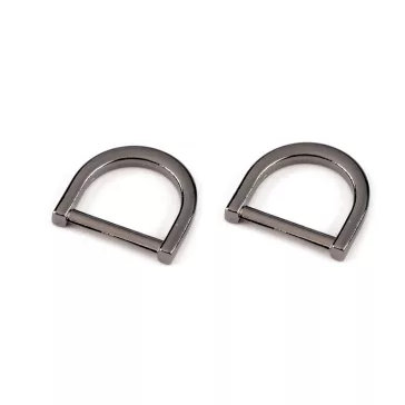   D karika félkarika átmérője 20 mm - 4 nikkel fekete (50 db-os csomagolás)