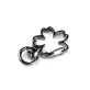 Fém forgós karabiner 23x35 mm lóhere 8 mm-es befűző