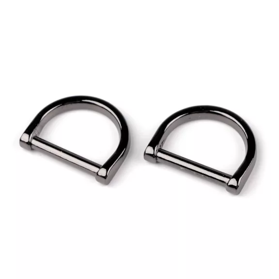 Félkör anyagra és kellékekre szélessége 25 mm - nikkel fekete (50 db-os csomagolás) Félkör anyagra és kellékekre szélessége 25 mm - nikkel fekete (50 db-os csomagolás)